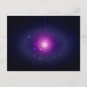 Blue Purple Space Galaxy Stars Abstract Postcard