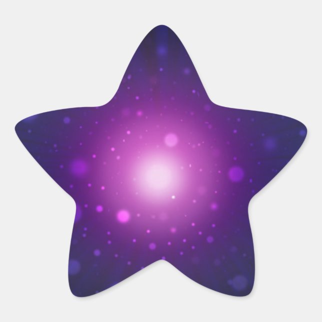 Blue Purple Space Galaxy Stars Abstract Star Sticker (Front)