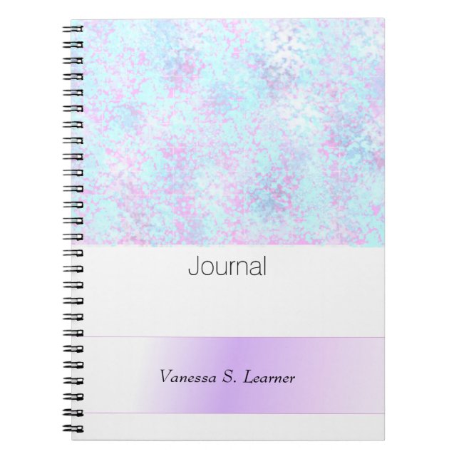 Blue Purple Spatter Abstract Journal (Front)