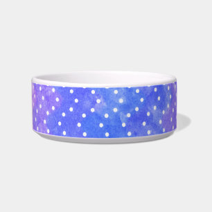 Blue Purple Starry Night Sky Galaxy Watercolor Bowl