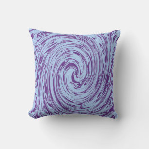 Blue Purple Swirls Abstract Pattern Stylish Custom Outdoor Pillow