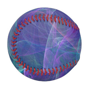 Blue Purple Teal Airy Abstraction Baseball