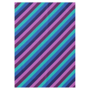 Blue Purple Teal Stripes Medium Tablecloth