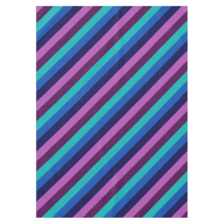 Blue Purple Teal Stripes Medium Tablecloth