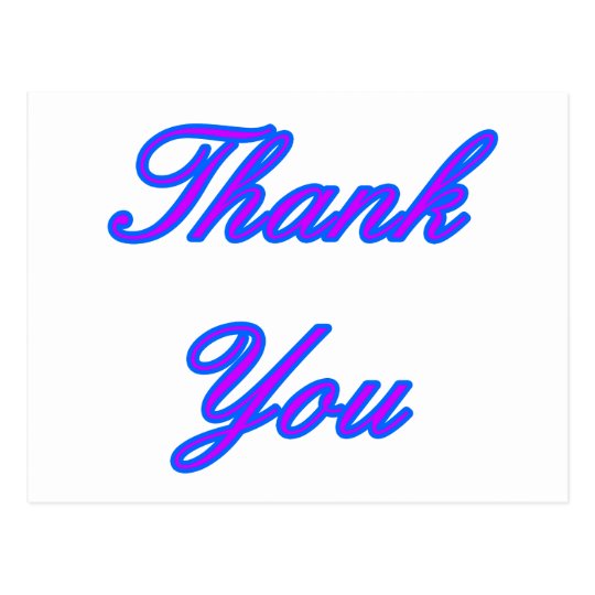 Blue Purple Thank You Design The MUSEUM Zazzle Gif Postcard