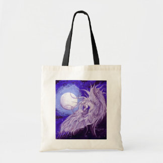 Blue Purple Unicorn Pegasus Pegacorn Lunar Moon Tote Bag