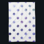 Blue Purple Violet Metallic Faux Foil Polka Dot Kitchen Towel<br><div class="desc">Use our cool template, artwork, photo, graphic, or illustration, then add a name, text, quote, or monogram to create your own custom or monogrammed  dish cloth. Click the "Customize it!" button to make it totally customized. These dish towels or cloths are great gifts for men, women, and kids (and you,...</div>