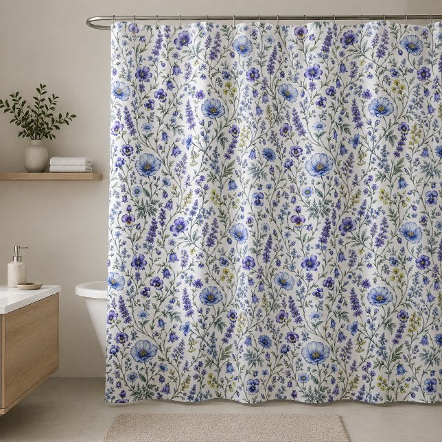 Blue Purple Watercolor Wildflower Pattern (Creator Uploaded)