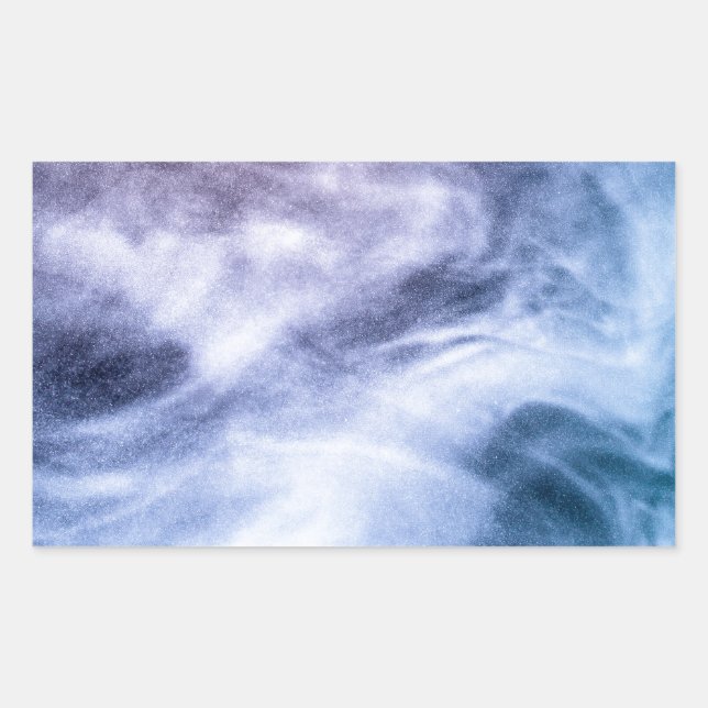 Blue purple white abstract heavenly clouds smoke sticker (Front)