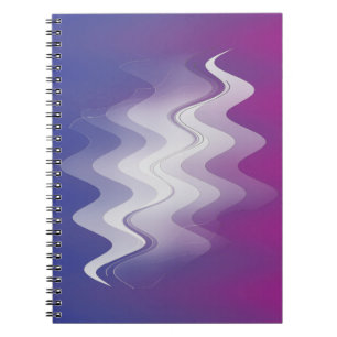 Blue purple white notebook
