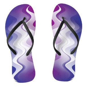 Blue purple white Pair of Flip Flops