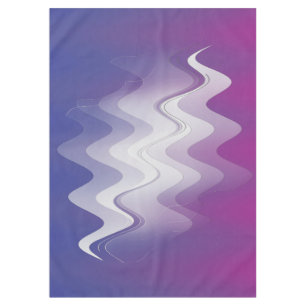 Blue purple white tablecloth