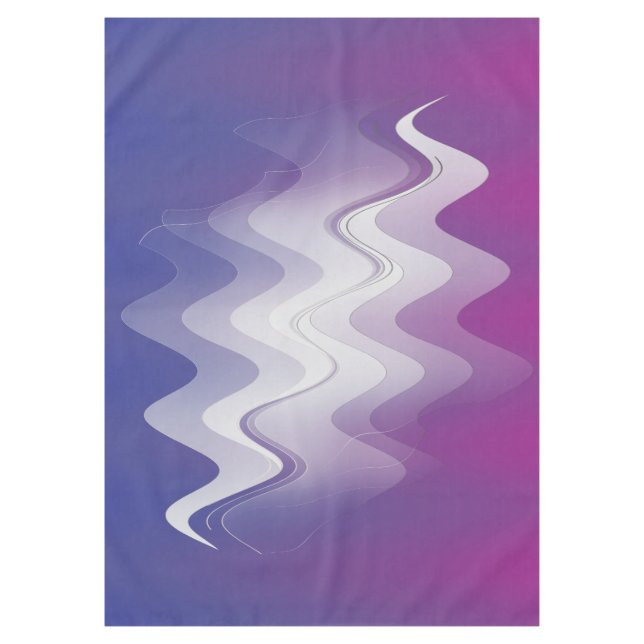 Blue purple white tablecloth (Front)