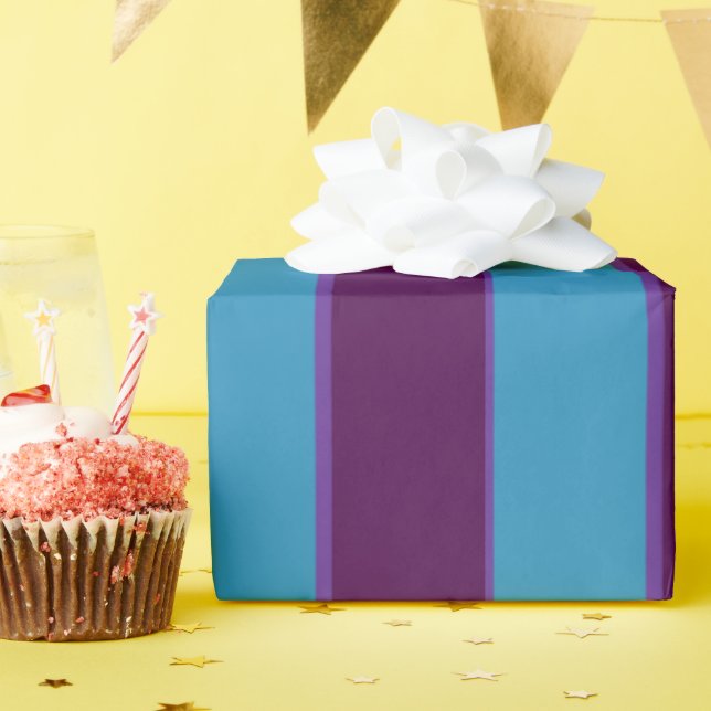 Blue & Purple Wrapping Paper (Birthday Party)