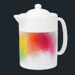 Blue Purple Yellow Green Pink Red  Rainbow Colours<br><div class="desc">Blue Purple Yellow Green Pink Red  Rainbow Colours Modern Colourful Abstract Teapot.</div>