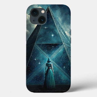 Blue Pyramid Surreal Visionary Art iPhone 13 Case
