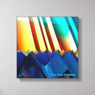 Blue Pyramids and Prism Canvas Print