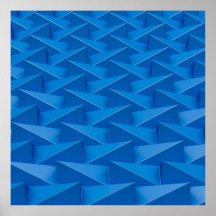 Blue pyramids poster
