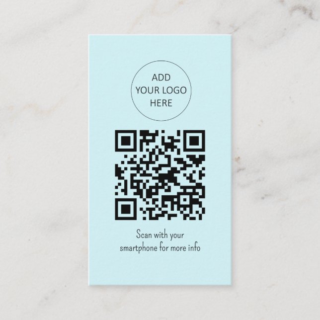 Blue QR Code Spa Dentist Clinic  Business Card (Front)