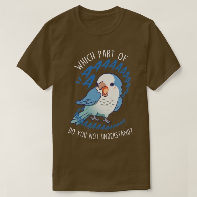 Blue Quaker Parrot Aaaa T-Shirt (Design Front)