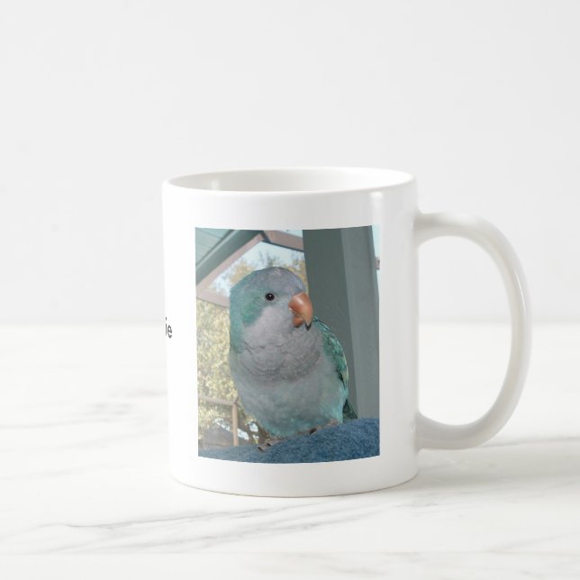 Blue Quaker Parrot Coffee Mug (Right)