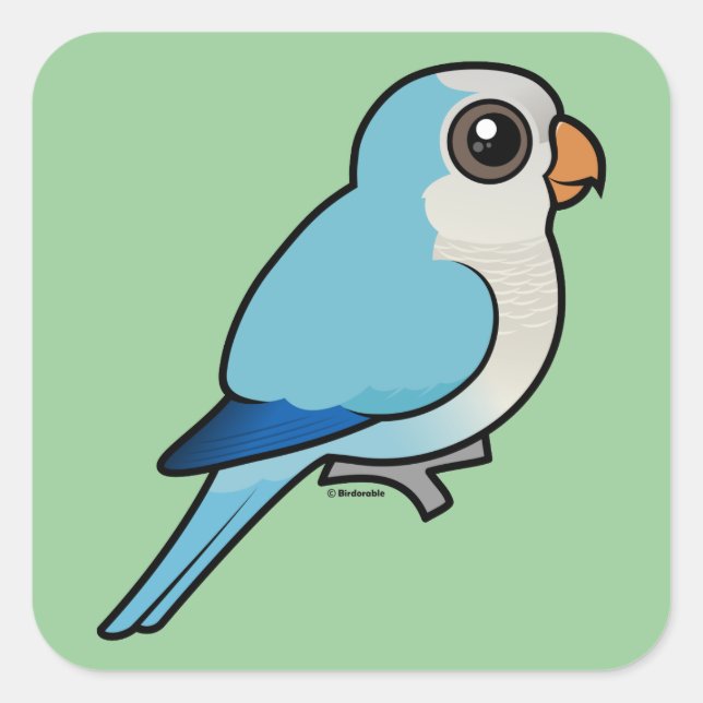 Blue Quaker Square Sticker (Front)