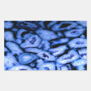 Blue Quartz Agate, blue Geodes, abstract pattern Sticker