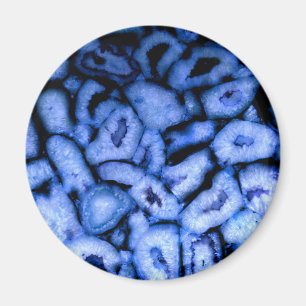 Blue Quartz Agate Geodes Magnet