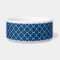 Blue Quatrefoil Custom Dog Bowl