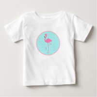 Blue Quatrefoil + Pink Flamingo Tutu Bodysuit