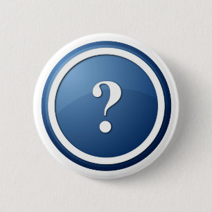 blue question mark round button