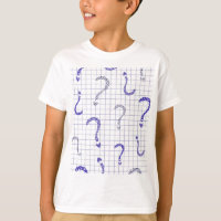 Blue question mark seamless pattern