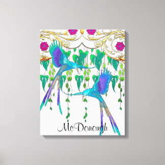 Blue Quetzal Bird Canvas Print