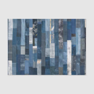 Blue Quilt Design Decoupage, Craft or Gift Tissue Paper