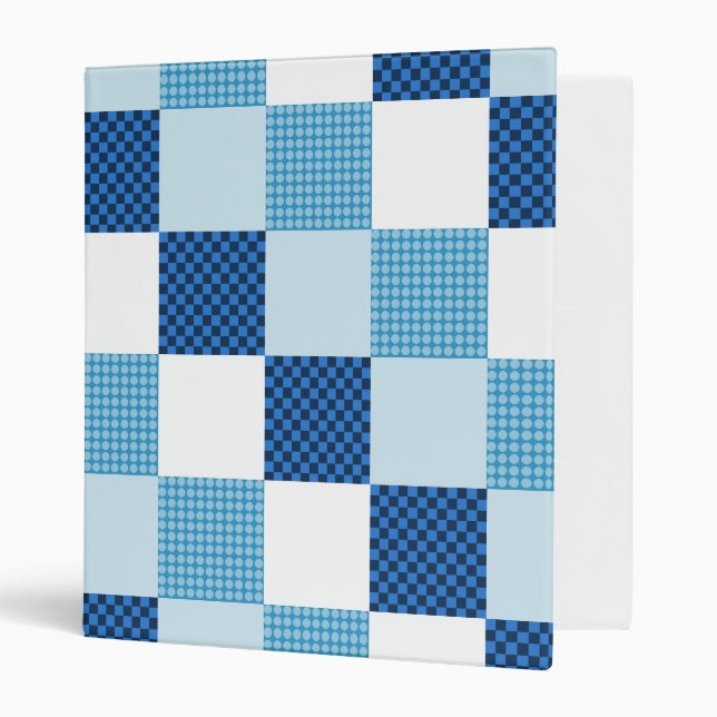 Blue Quilt Pattern Binder (Front/Inside)