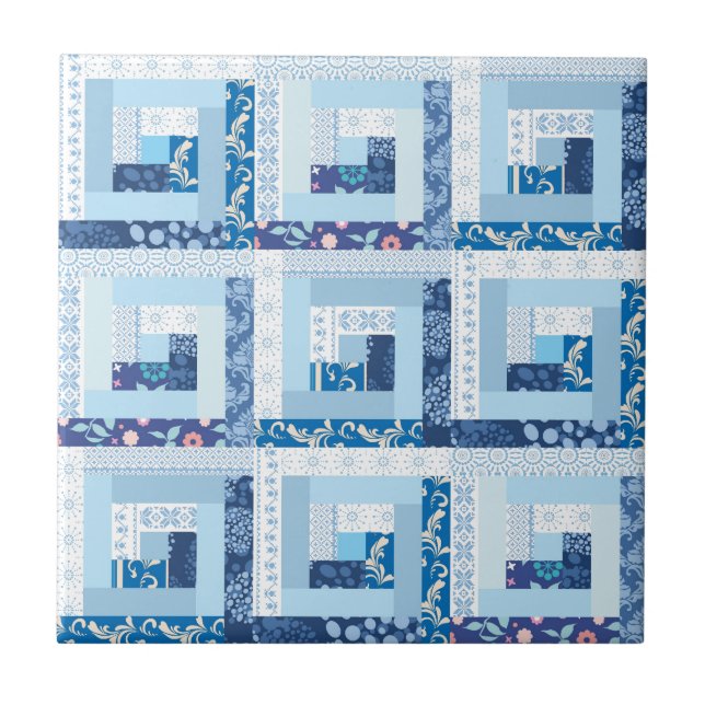 Blue Quilt Tile (Front)