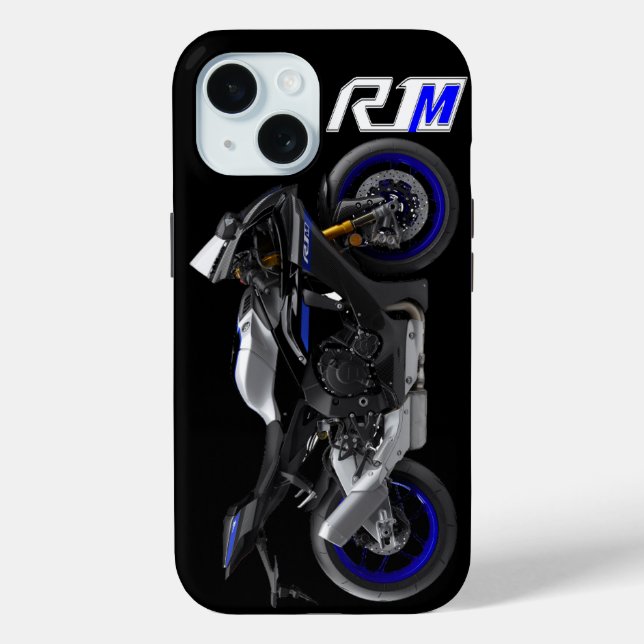 Blue R1M Sportsbike Motorcycle Case-Mate iPhone Case (Back)