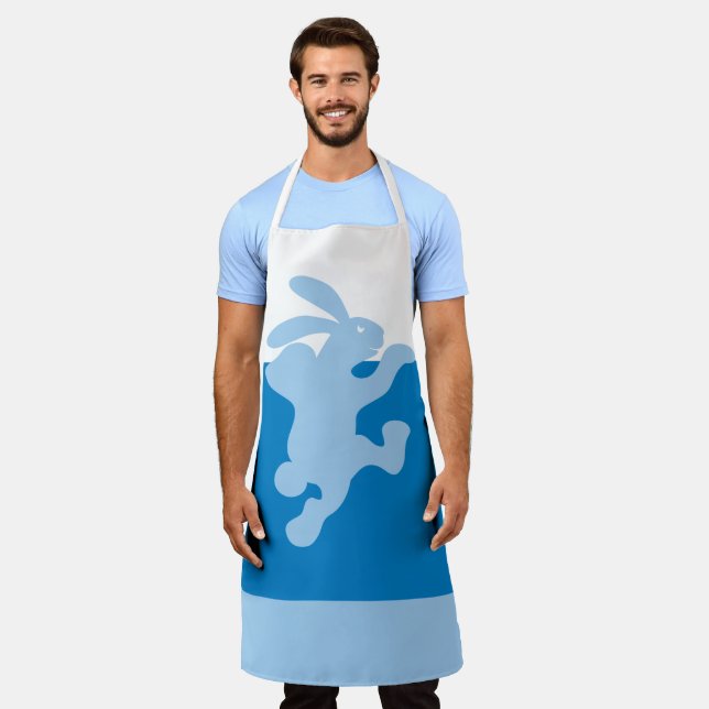 Blue Rabbit Apron (Worn)