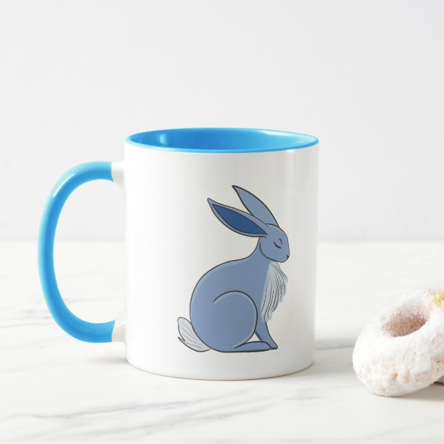 Blue Rabbit Mug (With Donut)