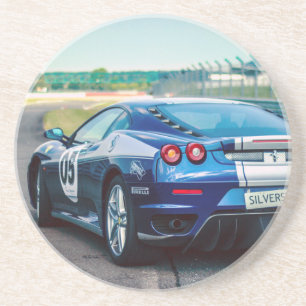 Blue Race Car Coaster