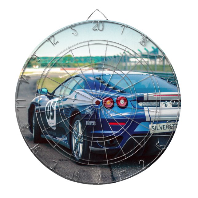 Blue Race Car Dartboard (Front)