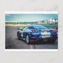 Blue Race Car