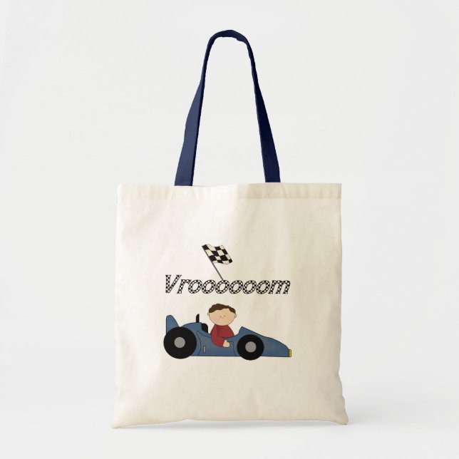 Blue Race Car Tshirts and Gifts Tote Bag (Front)