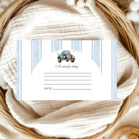 Blue Racer Baby Shower Note for Baby