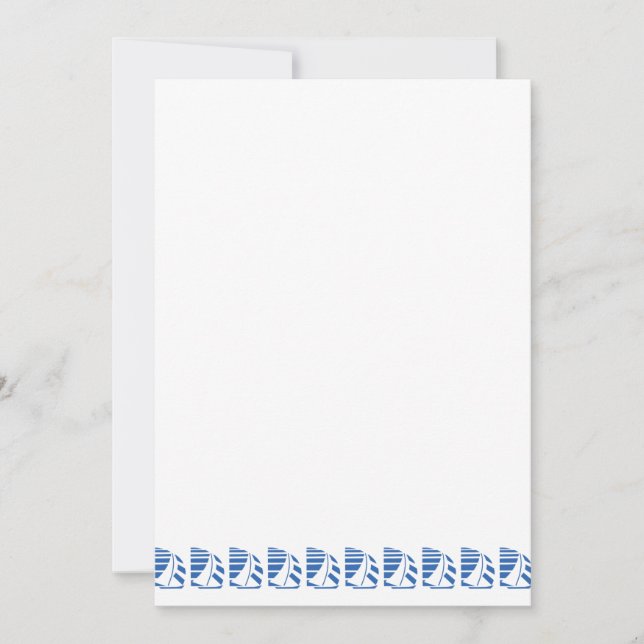 Blue Racing Bateaux à voile Invitation personnalis (Devant)