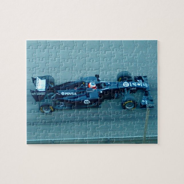Blue Racing Car Puzzle (Horizontal)