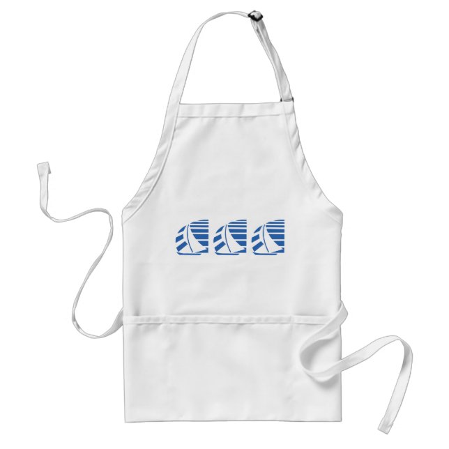 Blue Racing Sail Boats Standard Apron (Front)