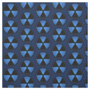 Blue Radiation Symbol Fabric