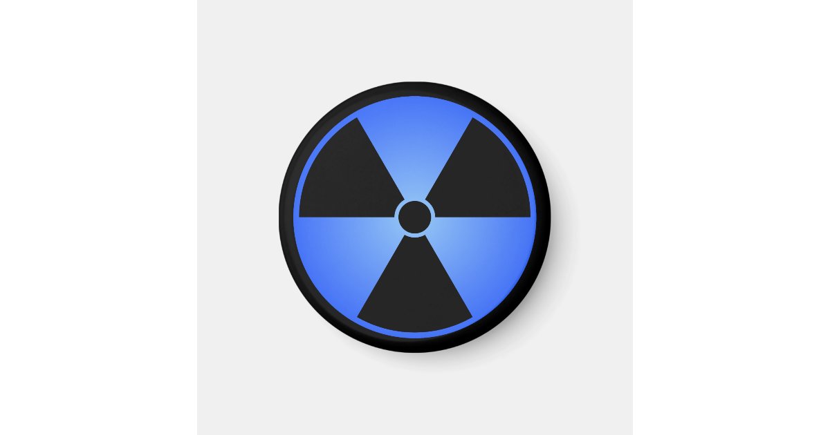 Blue Radiation Symbol Magnet | Zazzle