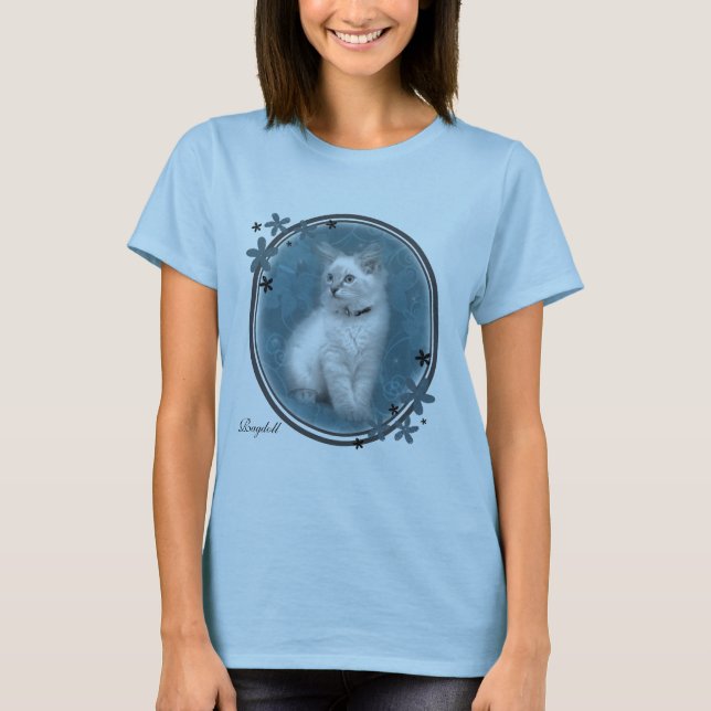 blue ragdoll kitten t shirt (Front)